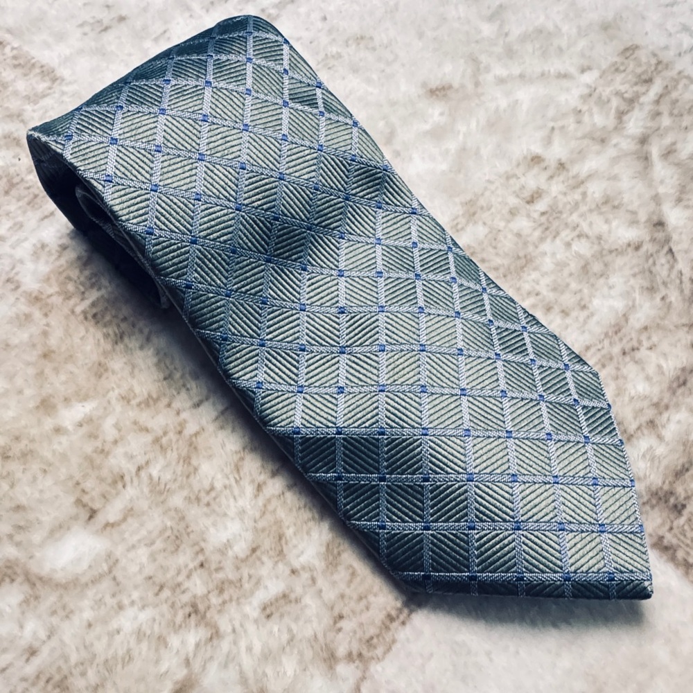 Elegant Blue and Green Men's Tie by Equestrian Firenze, Made in Italy